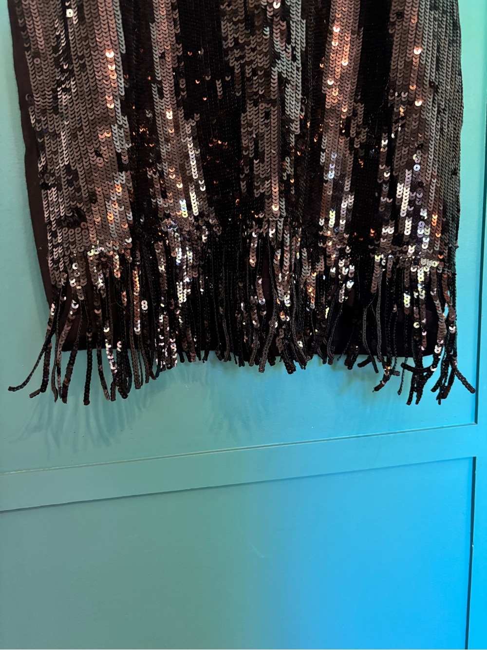 INC International Concepts Black Sequin Sweater Dress Size Medium - Picture 3 of 6